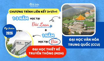 CHƯƠNG TRÌNH DU HỌC LIÊN KẾT 3+1 CỬ NHÂN /1+1 THẠC SĨ (ĐÀI LOAN - ĐỨC) KỲ XUÂN 2026