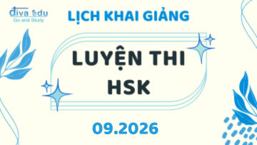 LỊCH KHAI GIẢNG CÁC LỚP LUYỆN THI HSK THÁNG 09/2026